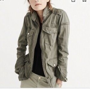 Abercrombie Army Zip Up Jacket